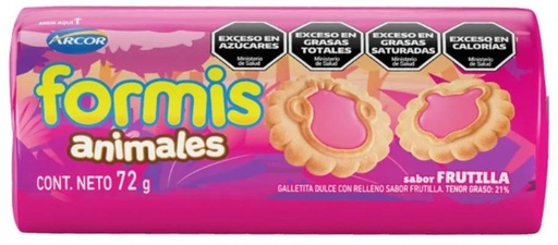 [4400] FORMIS GALLETITA VAINILLA/FRUTILLA 72gr x60