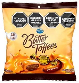 [4434] BUTTER TOFFEES CARAMELO CHOCOLATE 80gr x48