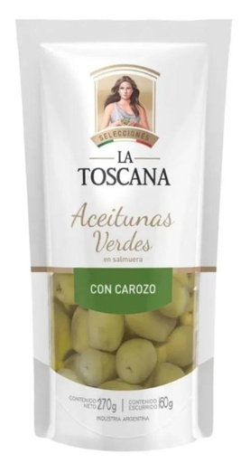 [4485] LA TOSCANA DP ACEITUNAS VERDES CON CAROZO 270gs x12