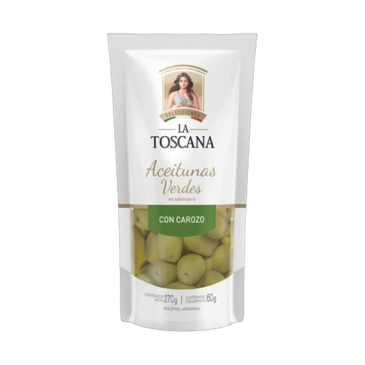 [4485] LA TOSCANA DP ACEITUNAS VERDES CON CAROZO 270gs x12