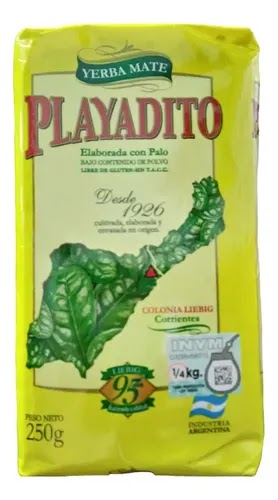 [4548] PLAYADITO YERBA ELABORADA CON PALO 250gr x20