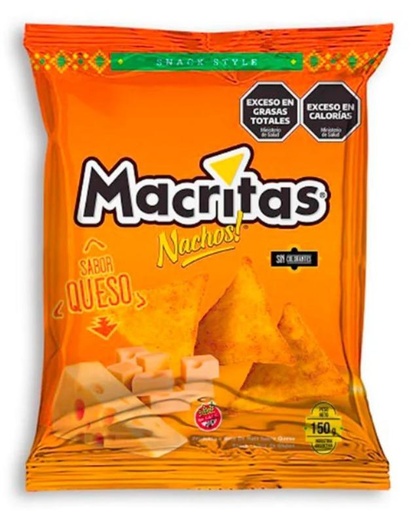 [4569] MACRITAS NACHOS QUESO 150gr x14