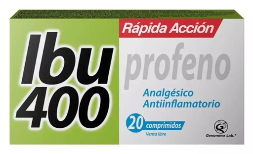 [4593] UNIDAD IBUPROFENO 400mg 20 COMP (B/80)