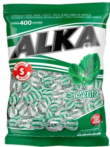 [4707] ALKA CARAMELOS MENTA 800gr x10