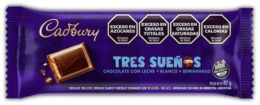 [1022] CADBURY TRES SUENOS 28u X 82gr