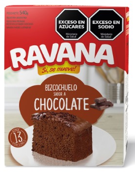 [1230] RAVANA BIZCOCHUELO CHOCOLATE x 540gr. x 6u
