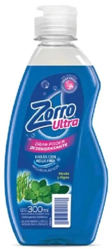 [1256] DETERGENTE ZORRO ULTRA MENTA.ALGA 16x300ML