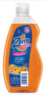 [1258] DETERGENTE ZORRO ULTRA NARANJA Y JENGIB 20x500ML