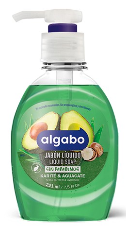 [1374] ALGABO JABON LIQUIDO C/PIC KARITE 221ml x18