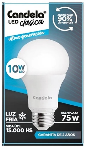 [1576] CANDELA LAMPARA LED 10W FRIA x50
