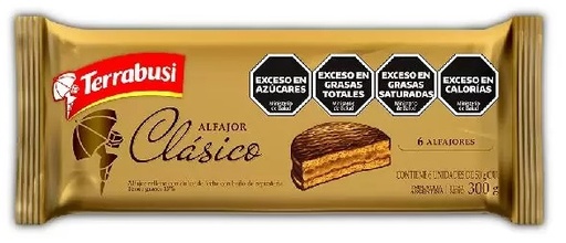 [2089] ALFAJOR TERRABUSI CLASICO PAQ.X6 X 50 GRS.X16