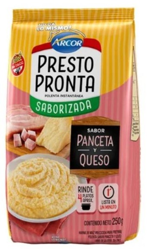 [407] POLENTA PRESTOPRONTA PANCETA Y QUESO 42U X 250G
