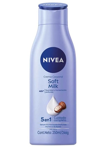 [500] CREMA NIVEA SOFT MILK CUIDAD 250ML x12