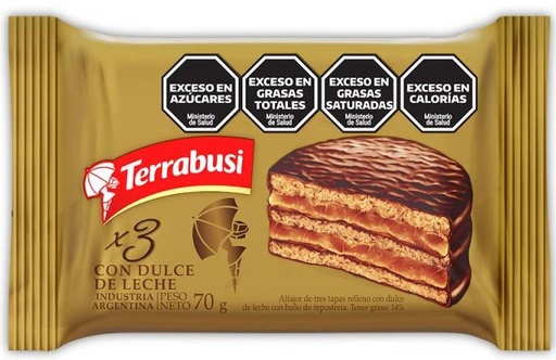 [699] ALFAJOR TERRABUSI CLASICO TRIPLE 36U X 70 GRS.