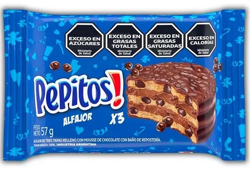 [704] ALFAJOR TRIPLE PEPITOS 36U X 57 GRS.