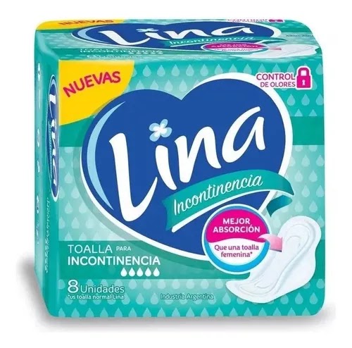 [2622] LINA TOALLA INCONTINENCIA C/ALAS 8x48