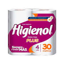 [3160] PAPEL HIGIENICO HIGIENOL DOBLE HOJA PLUS 4X10 30MT
