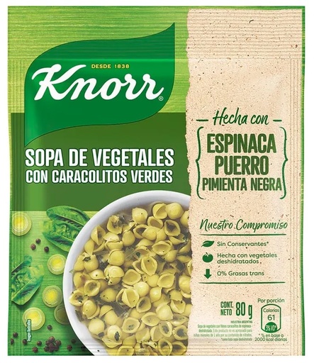 [3189] SOPAS CASERA KNORR VEG/ PASTAS VERDES 10X