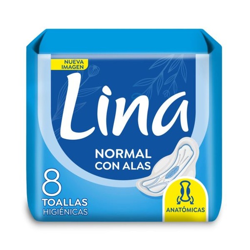 [3358] LINA TOALLA ANATOMICA C/ALAS 8x48b