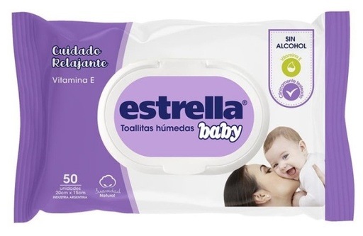 [3442] ESTRELLA BABY TOALLITAS HUM C RELAJANTE 50u X18