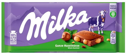 [3523] UNIDAD MILKA WHOLE NUTS 95g x1 (17/B)