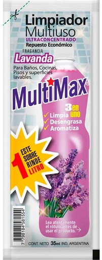 [3538] DISPLAY MULTIMAX LIMPLIQ P/DIL LAVANDA 1L x50(4/B)
