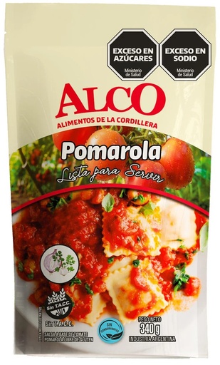 [3576] ALCO SALSA POMAROLA L/GLUTEN 340gr x12