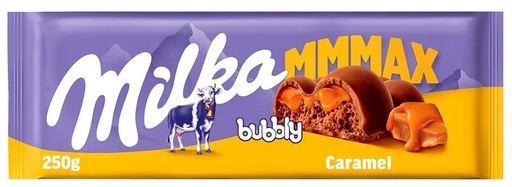 [3673] UNIDAD MILKA BUBBLY CARAMELO 250gr x1 (10/B)