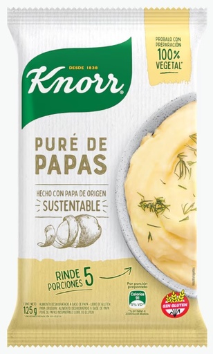 [3694] KNORR PURE DE PAPAS NVA FORM 125gr x12