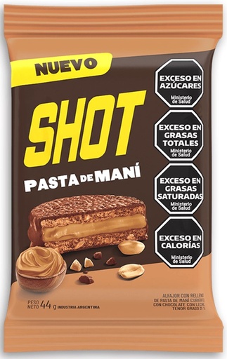 [3722] SHOT ALFAJOR PASTA DE MANI 44gr x54