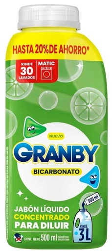 [3743] GRANBY LIQUIDO P/DILUIR LIMON 500ml x12
