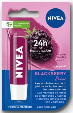 [3752] NIVEA LABIAL BLACKBERRY SHINE 4,8gr x16