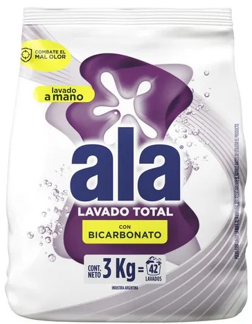 [3765] ALA EN POLVO MANO REGULAR BICARBONATO 3kg x7