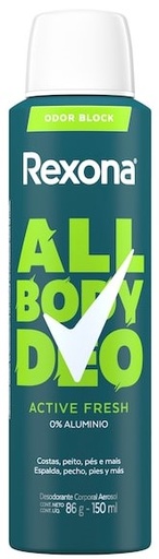 [3790] REXONA DEO HOMBRE ALL BODY ACTIVE FRESH 150ml x12