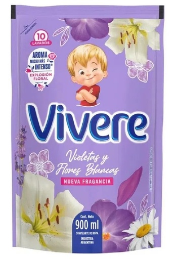 [3808] VIVERE SUAVIZ VIOLET FLOR 900ML DP X12