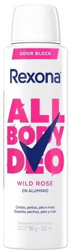 [3859] REXONA DEO MUJER ALL BODY WILD ROSE 150ml x12