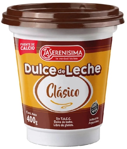 [4295] LA SERENISIMA DULCE DE LECHE CLASICO 400gr x12