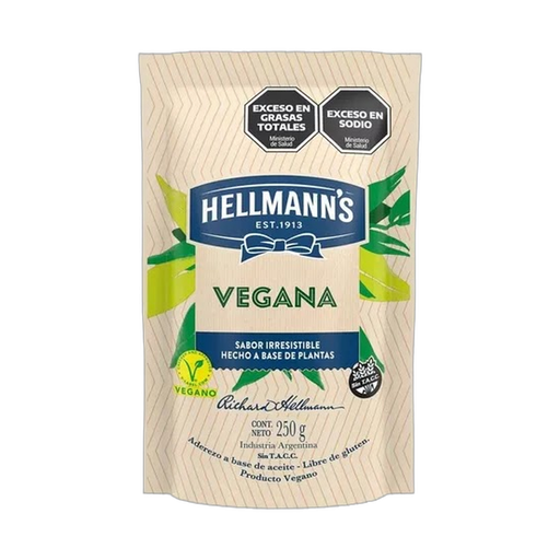 [601] HELLMANS MAYONESA VEGANA S/TACC 250gr x24
