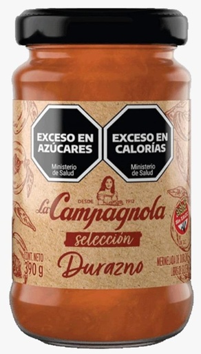 [677] LA CAMPAGNOLA MERMELADA SELECCION DURAZNO 390gr x12