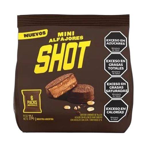 [698] SHOT MINI ALFAJOR 114gr x16