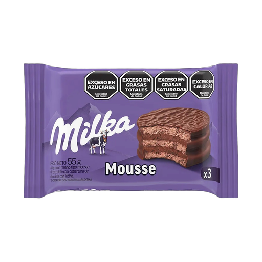 [701] MILKA ALFAJOR MOUSSE TRIPLE 55gr x36