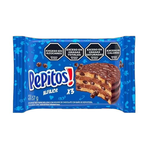 [704] PEPITOS ALFAJOR TRIPLE 57gr x36
