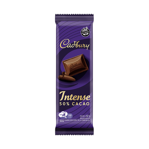[831] UNIDAD CADBURY TAB INTENSE 162gr x1 (24/B)