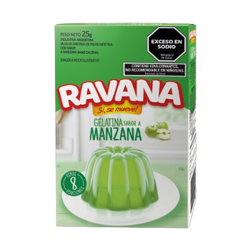 [1226] RAVANA GELATINA DIET MANZANA 25gr x12