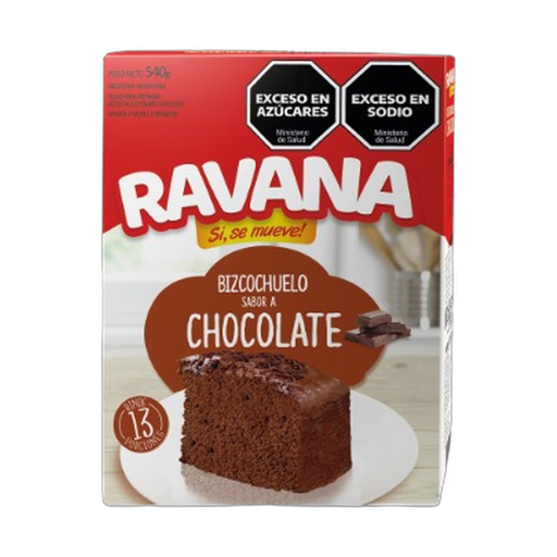[1230] RAVANA BIZCOCHUELO CHOCOLATE 540gr x6