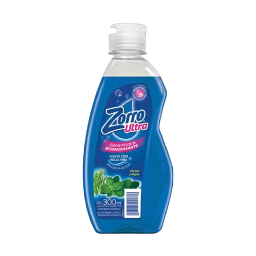 [1256] ZORRO DETERGENTE ULTRA MENTA.ALGA 300ml x16
