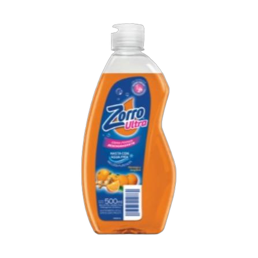 [1258] DETERGENTE ZORRO ULTRA NARANJA Y JENGIB 20x500ML